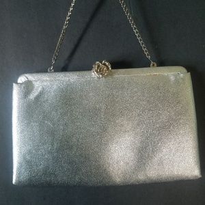 Vintage Silver After Five Clutch